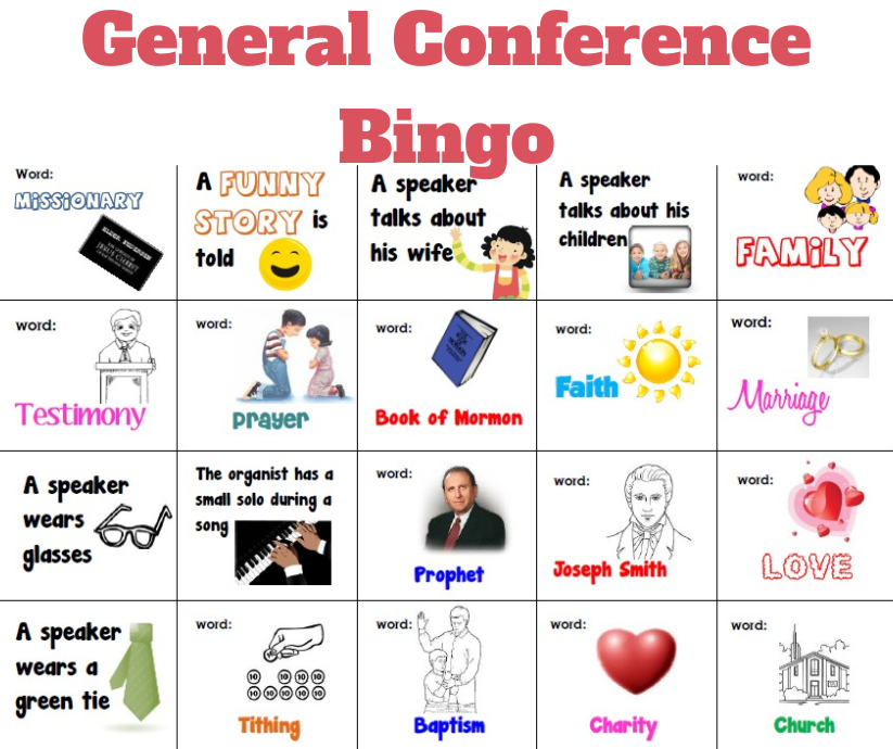 general conference bingo